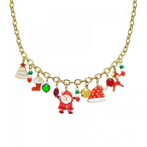 COLLANA A CATENA CON CHARMS NATALIZI - JN25112C22