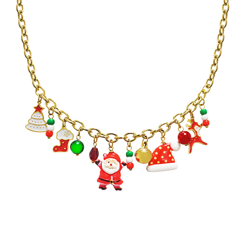COLLANA A CATENA CON CHARMS NATALIZI - JN25112C22 COLLANA A CATENA CON CHARMS NATALIZI - JN25112C22
