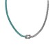 COLLANA CON NODO E ZIRCONE COLORATO A DOPPIO FILO 2MM - JN25120C271