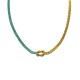 COLLANA CON NODO E ZIRCONE COLORATO A DOPPIO FILO 2MM - JN25120C271