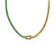 COLLANA CON NODO E ZIRCONE COLORATO A DOPPIO FILO - JN25120C271
