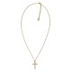 COLLANA CON PENDENTE A CROCE CON ZIRCONI - JN2556C672