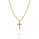 COLLANA CON PENDENTE A CROCE CON ZIRCONI - JN2556C672