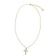 COLLANA CON PENDENTE A CROCE CON ZIRCONI - JN2556C676