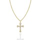 COLLANA CON PENDENTE A CROCE CON ZIRCONI - JN2556C676