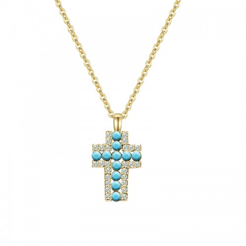 COLLANA CON PENDENTE A CROCE - JN2560C196