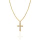 COLLANA CON PENDENTE A CROCE CON ZIRCONI - JN2560C670