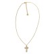 COLLANA CON PENDENTE A CROCE TRAFORATA CON ZIRCONI - JN2564C677