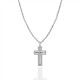 COLLANA CON PENDENTE A CROCE TRAFORATA CON ZIRCONI - JN2564C677