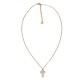 COLLANA CON PENDENTE A CROCE CON ZIRCONI - JN2576C678