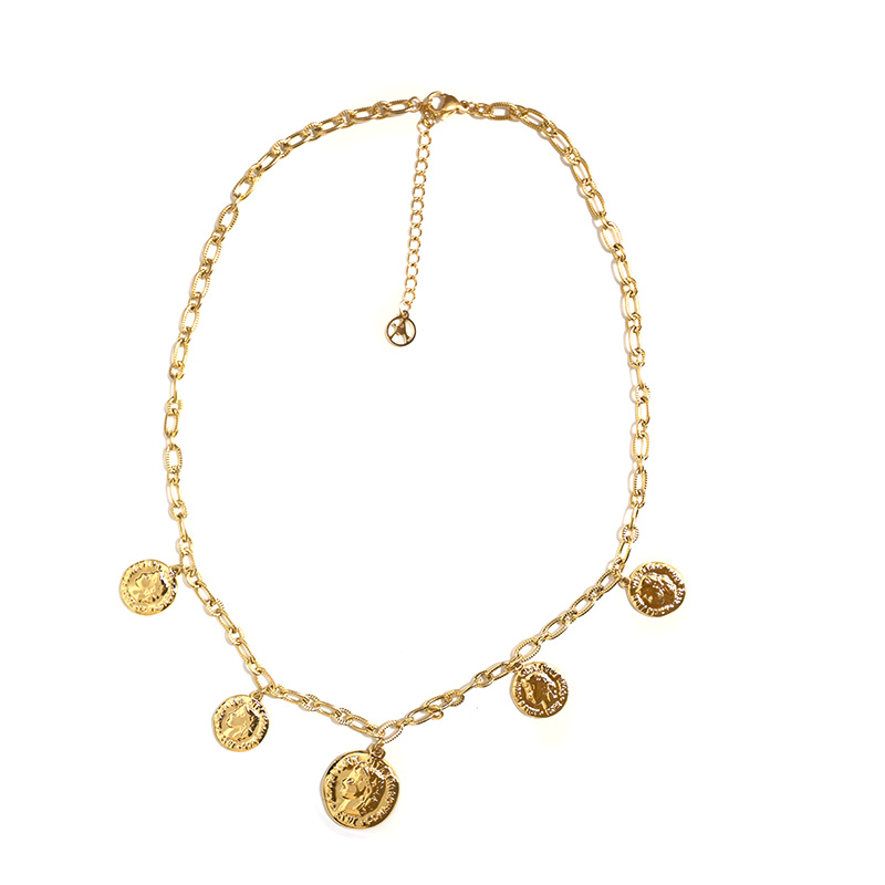 COLLANA A CATENA CON CHARMS MONETE - JN2592C217