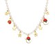 COLLANA DI PERLE CON CHARMS NATALIZI - JN2592C24 COLLANA DI PERLE CON CHARMS NATALIZI - JN2592C24