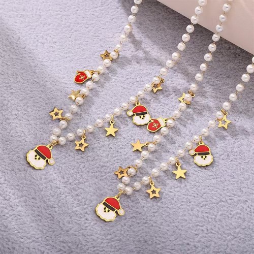 COLLANA DI PERLE CON CHARMS NATALIZI - JN2592C24