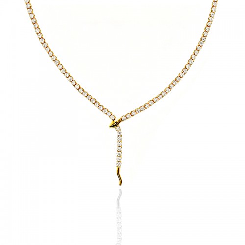 COLLANA TENNIS A Y CON MOTIVO SERPENTE - JN26140D071