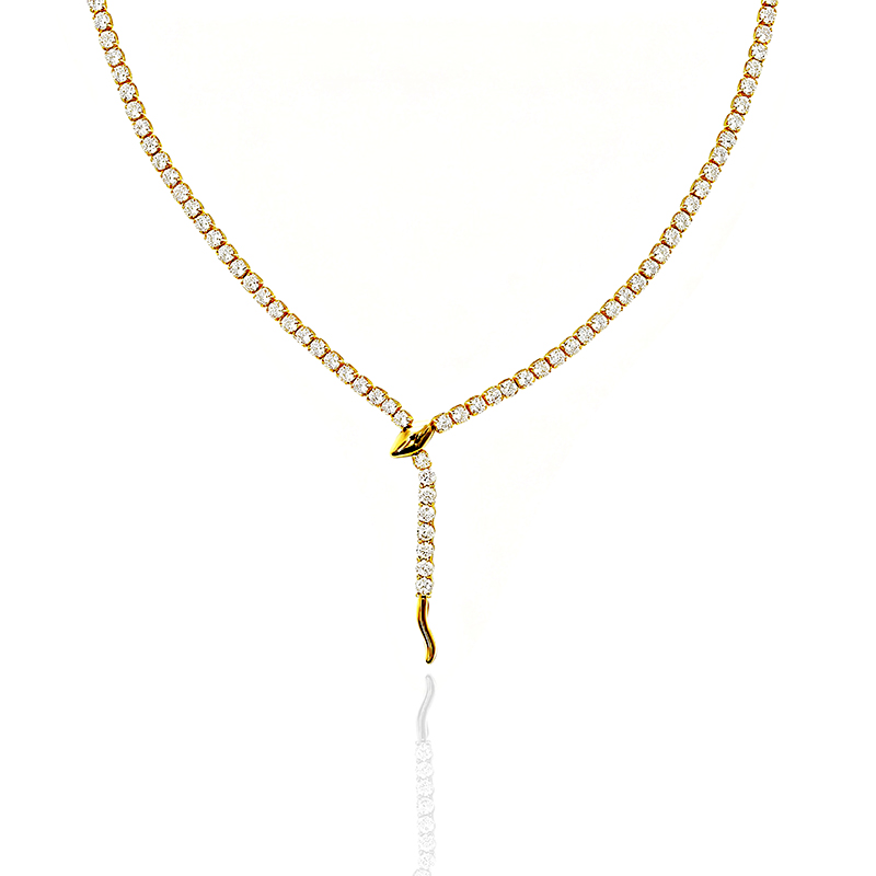 COLLANA TENNIS A Y CON MOTIVO SERPENTE - JN26140D071