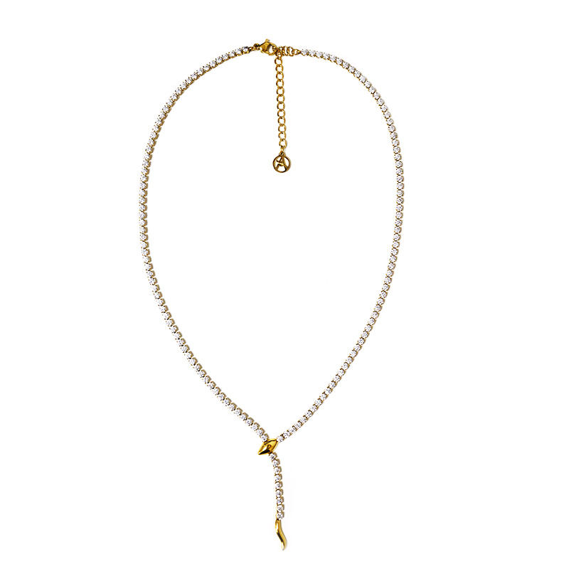 COLLANA TENNIS A Y CON MOTIVO SERPENTE - JN26140D071