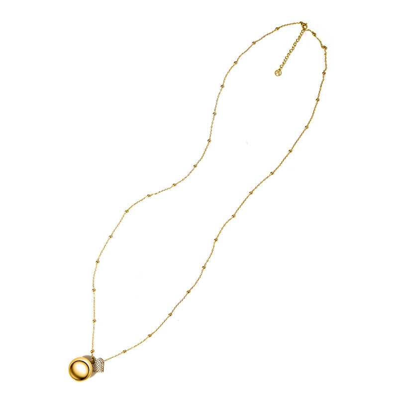 COLLANA LUNGA CHIAMA ANGELI CON CIONDOLO CUORE IN ZIRCONI - JN26148D006