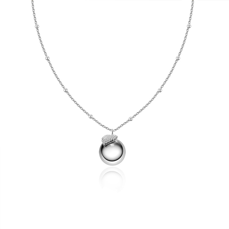 COLLANA LUNGA CHIAMA ANGELI CON CIONDOLO CUORE IN ZIRCONI - JN26148D006