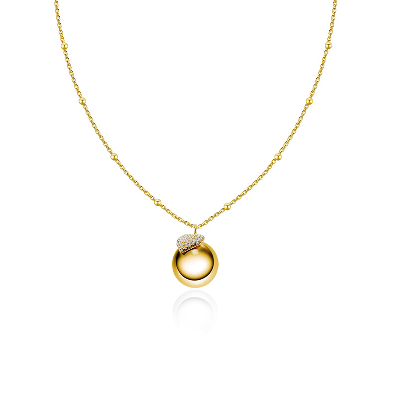 COLLANA LUNGA CHIAMA ANGELI CON CIONDOLO CUORE IN ZIRCONI - JN26148D006