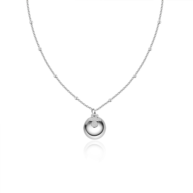 COLLANA LUNGA CHIAMA ANGELI CON CIONDOLO CIUCCIO IN ZIRCONI - JN26156D007