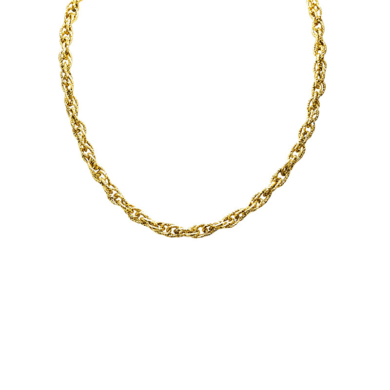 COLLANA CATENA A DOPPIA MAGLIA LAVORATA - JN2662D063