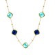 COLLANA CON CRISTALLI QUADRATI COLORATI - MDD2514N COLLANA CON CRISTALLI QUADRATI COLORATI - MDD2514N