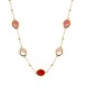 COLLANA CON CRISTALLI OVALI COLORATI - MDD2518N COLLANA CON CRISTALLI OVALI COLORATI - MDD2518N