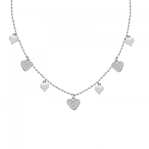 COLLANA SONAGLIO CON CHARMS CUORE - MDD2920N