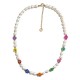 COLLANA DI PERLE CON PERLINE COLORATE A FIORE - MNK21121104G97