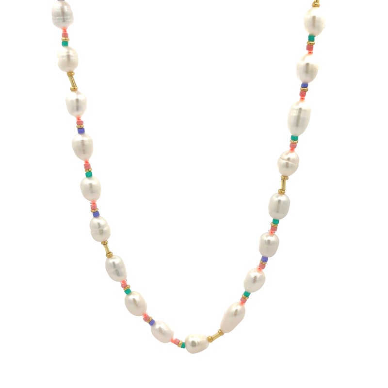 COLLANA GIROCOLLO CON PERLE - MNK211211112H7