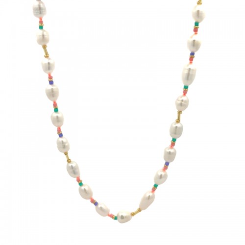 COLLANA DI PERLE CON PERLINE COLORATE - MNK211211112H7