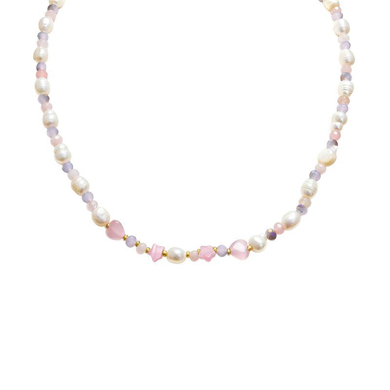 COLLANA DI PERLINE CON CRISTALLI E PERLE - MNK211211120G74