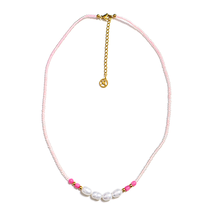 COLLANA CON PERLINE COLORATE E PERLE - MNK21121164G95
