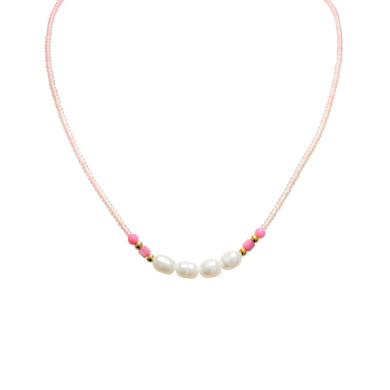 COLLANA CON PERLINE COLORATE E PERLE - MNK21121164G95