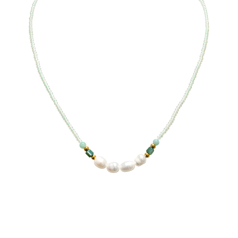 COLLANA CON PERLINE COLORATE E PERLE - MNK21121164G95