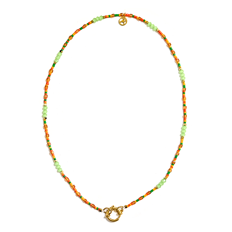 COLLANA DI PERLINE CON CHIUSURA FRONTALE - MNK21121172G96