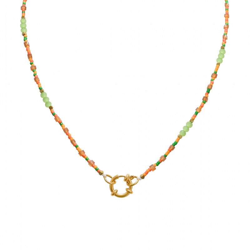 COLLANA DI PERLINE CON CHIUSURA FRONTALE - MNK21121172G96