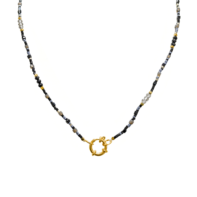 COLLANA DI PERLINE CON CHIUSURA FRONTALE - MNK21121172G96