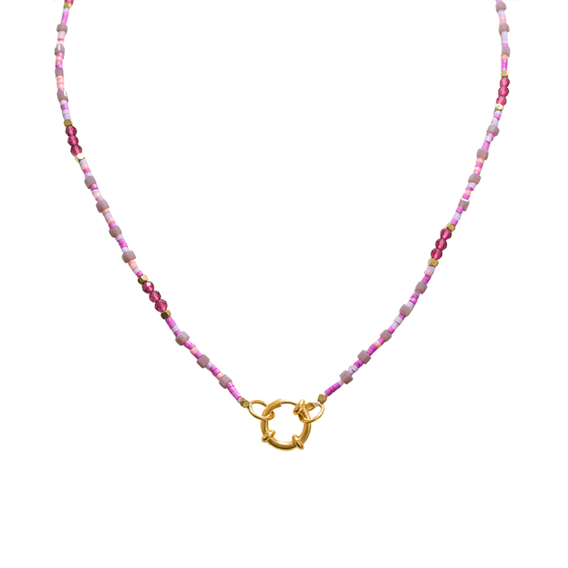 COLLANA DI PERLINE CON CHIUSURA FRONTALE - MNK21121172G96