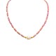 COLLANA CON PERLINE COLORATE GEOMETRICHE E PERLA - MNK21121176H12