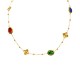 COLLANA CON CRISTALLI OVALI COLORATI E QUADRIFOGLI - MY251048C262