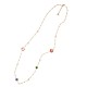 COLLANA LUNGA CON CRISTALLI ROTONDI E QUADRATI COLORATI - MY25164C251