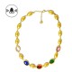 COLLANA SONAGLIO CON CRISTALLI OVALI COLORATI - MY25188C238
