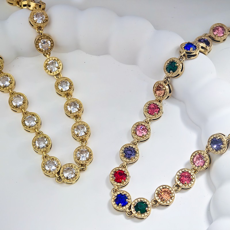 COLLANA PUNTI LUCE CON ZIRCONI - YC24224B786/C687