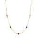 COLLANA LUNGA CON CRISTALLI OVALI E ROTONDI COLORATI - MY251944C248