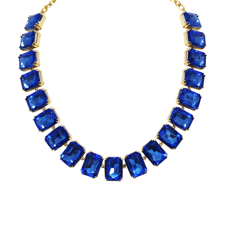 COLLANA GIROCOLLO CON CRISTALLI COLORATI RETTANGOLARI - MY25208C245