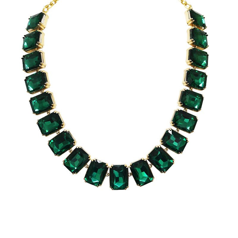 COLLANA GIROCOLLO CON CRISTALLI COLORATI RETTANGOLARI - MY25208C245