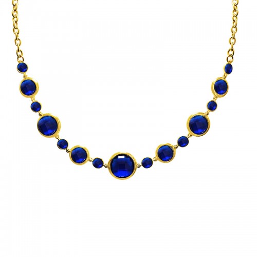 COLLANA CON CRISTALLI ROTONDI COLORATI - MY252384C270