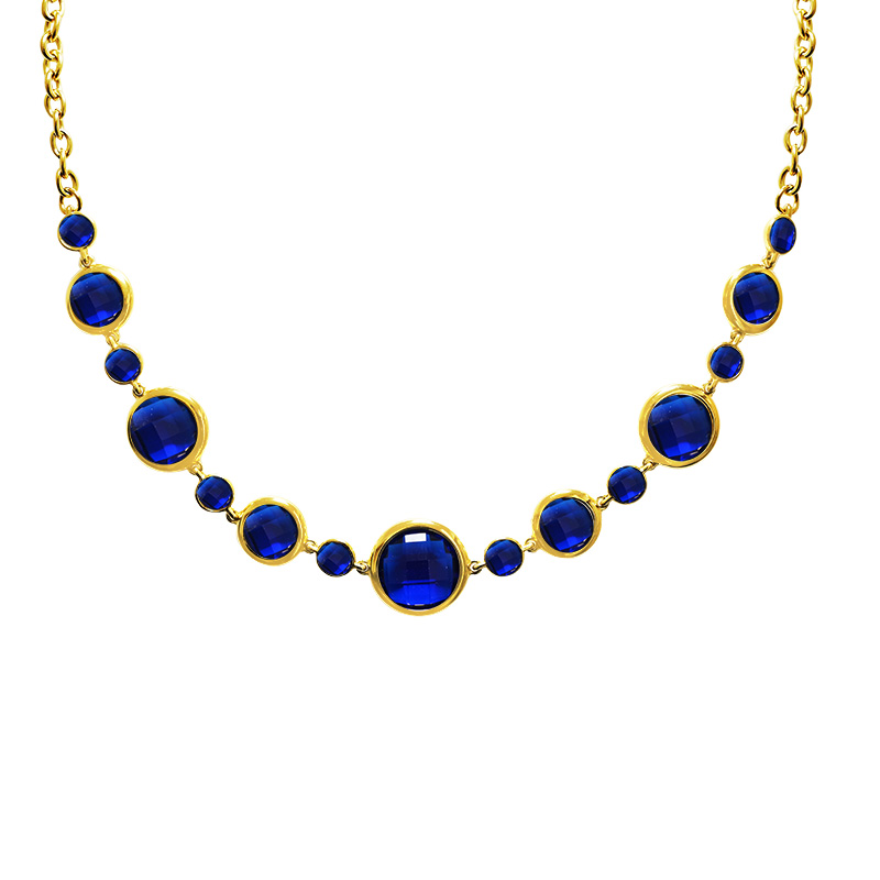 COLLANA CON CRISTALLI ROTONDI COLORATI - MY252384C270