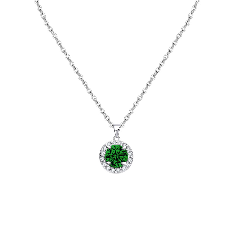 COLLANA CON PENDENTE ROTONDO IN ZIRCONE - MY25496B466